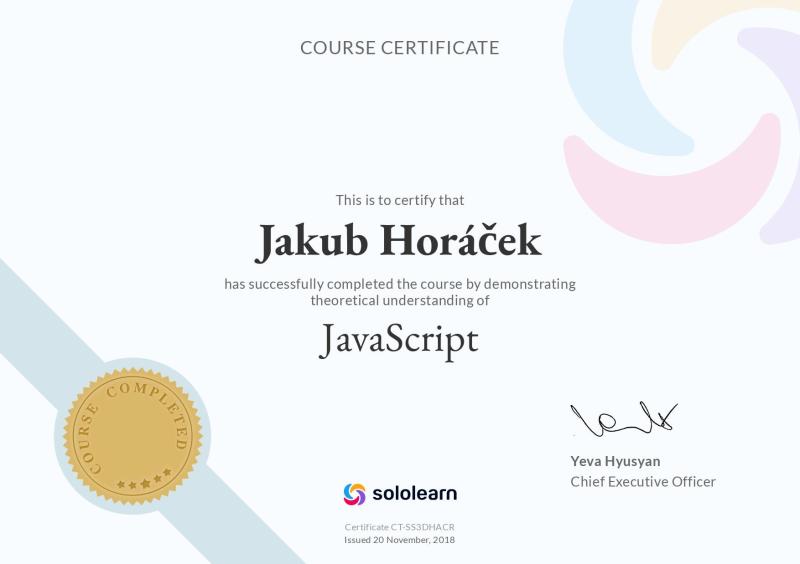 JavaScript Certificate